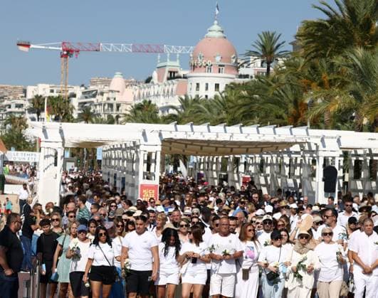 SILENT MARCH JULY 14, NICE PHOTOPQR NICE MATIN Sébastien Botella Nice July 12, 2026 Silent march for the victims of the July 14 attacks on the Promenade des Anglais in Nice, July 12, 2026 Nice, France, July 12, 2026—10 years after the Nice attack. A silent march for the victims—86 dead, hundreds injured—of the July 14 attacks on the Promenade des Anglais in Nice, July 12, 2026, Nice, France  Copyright: xPHOTOPQR NICExMATIN MAXPPPxsébastienxBotellax 20260712NIM1979 20260712NIM1979