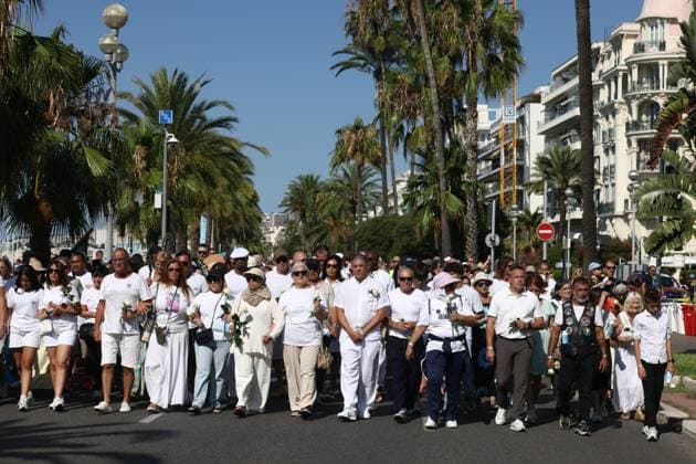SILENT MARCH JULY 14, NICE PHOTOPQR NICE MATIN Sébastien Botella Nice July 12, 2026 Silent march for the victims of the July 14 attacks on the Promenade des Anglais in Nice, July 12, 2026 Nice, France, July 12, 2026—10 years after the Nice attack. A silent march for the victims—86 dead, hundreds injured—of the July 14 attacks on the Promenade des Anglais in Nice, July 12, 2026, Nice, France  Copyright: xPHOTOPQR NICExMATIN MAXPPPxsébastienxBotellax 20260712NIM1982 20260712NIM1982