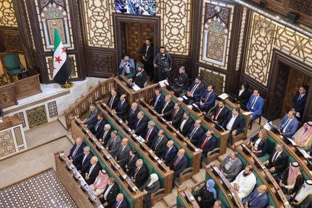 July 12, 2026, Damascus, Gaziantep, Syria: Damascus, Syria - July 12, 2026: Members of Syria s newly formed People s Assembly attend the body s inaugural session in Damascus representing the first parliament conv Damascus Syria  - ZUMAa260 20260712_zip_a260_004 Copyright: xMohammadxBashirxAldaherx