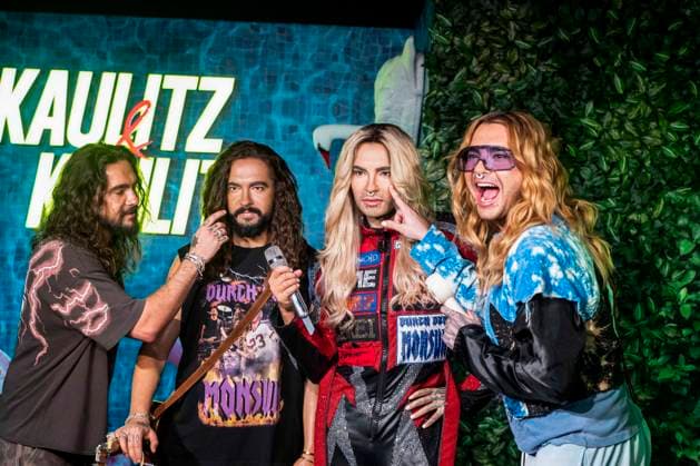 ABB WACHSKAULITZ- Bill Kaulitz und Tom Kaulitz die Brueder praesentieren ihre Dobelgaenger aus Wachs bei dem Event Release der Wachsfiguren von Bill und Tom Kaulitz im Madame Tussauds in Berlin am 12.07.2026 Berlin Deutschland *** ABB WACHSKAULITZ: Brothers Bill Kaulitz and Tom Kaulitz present their wax doubles at the unveiling of the wax figures of Bill and Tom Kaulitz at Madame Tussauds in Berlin on July 12, 2026, Berlin, Germany