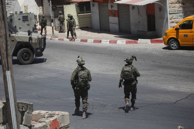 Israeli forces deploy during military operation in Nablus Israeli military vehicles and soldiers are deployed in the streets during a military operation targeting the West Bank city of Nablus, on July 12, 2026. Israeli forces raided several neighborhoods in the western part of the city during the operation. Photo by Mohammed Nasser apaimages Nablus West Bank Palestinian Territory 120726_Nablus_MN_00(6) Copyright: xapaimagesxMohammedxNasserx xapaimagesx