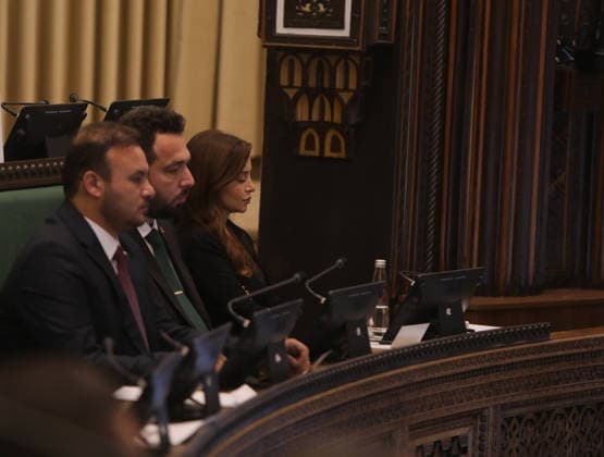 Syria holds first People s Assembly Session since Assad s fall DAMASCUS, SYRIA - JULY 12: Syria s first People s Assembly session since the fall of the Assad regime is held at the parliament building, attended by Syrian President Ahmed al-Sharaa (not seen), in Damascus, capital of Syria, on July 12, 2026. Bakr Al Kasem Anadolu Damascus Syria. Editorial use only. Please get in touch for any other usage.  Copyright: x2026xAnadoluxBakrxAlxKasemx