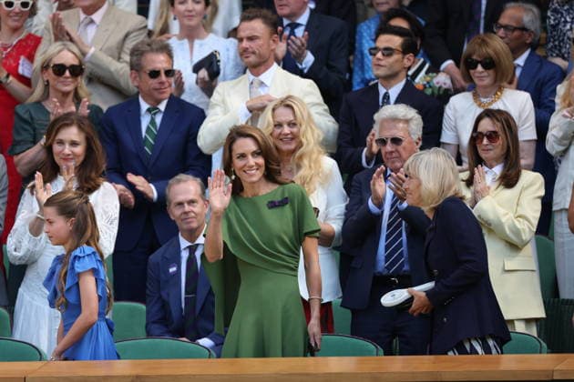 . 12 07 2026. London, United Kingdom. Prince William and Kate Middleton, the Prince and Princess of Wales and their children Prince George and Princess Charlotte at the Mens Singles Final on the last day of the Wimbledon Tennis Championships in London.  xStephenxLockx xi-Imagesx IIM-26902-0049