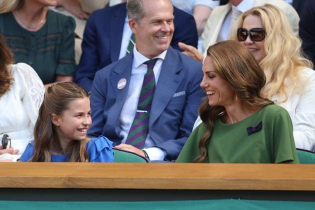 . 12 07 2026. London, United Kingdom. Prince William and Kate Middleton, the Prince and Princess of Wales and their children Prince George and Princess Charlotte at the Mens Singles Final on the last day of the Wimbledon Tennis Championships in London.  xStephenxLockx xi-Imagesx IIM-26902-0059