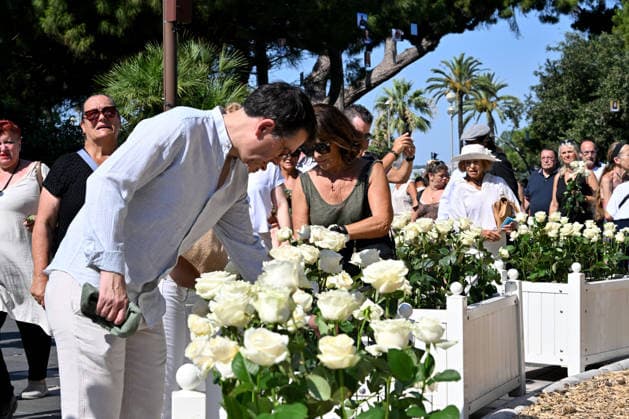 Commemorative White March in honor of the victims of the July 14, 2016, attack on the Promenade des Anglais in Nice, on July 12, 2026. The city of Nice and various victims’ organizations organized a march, which began near Lenval Hospital, where the truck plowed into the crowd in 2016, killing 86 people and injuring more than 400. The procession stopped in front of the memorial sculpture *L’Ange de la Baie*, created by Jean Marie Fondacaro, for a wreath-laying ceremony before proceeding to the Albert I Garden, where everyone could place a white rose in front of the bandstand. The mayor of Nice, E. Ciotti, along with his partner O. Péraldi, the Prefect of the Alpes-Maritimes, L. Houttiaux, and members of his city council, such as Deputy B  Copyright: xBrunoxBebertx xBestimagexBrunoxBebertx xBestimagex