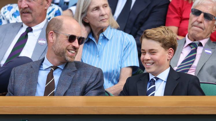 . 12 07 2026. London, United Kingdom. Prince William and Kate Middleton, the Prince and Princess of Wales and their children Prince George and Princess Charlotte at the Mens Singles Final on the last day of the Wimbledon Tennis Championships in London.  xStephenxLockx xi-Imagesx IIM-26902-0084