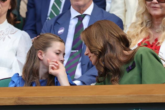 . 12 07 2026. London, United Kingdom. Prince William and Kate Middleton, the Prince and Princess of Wales and their children Prince George and Princess Charlotte at the Mens Singles Final on the last day of the Wimbledon Tennis Championships in London.  xStephenxLockx xi-Imagesx IIM-26902-0091