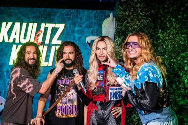 ABB WACHSKAULITZ- Bill Kaulitz und Tom Kaulitz die Brueder praesentieren ihre Dobelgaenger aus Wachs bei dem Event Release der Wachsfiguren von Bill und Tom Kaulitz im Madame Tussauds in Berlin am 12.07.2026 Berlin Deutschland *** ABB WACHSKAULITZ: Brothers Bill Kaulitz and Tom Kaulitz present their wax doubles at the unveiling of the wax figures of Bill and Tom Kaulitz at Madame Tussauds in Berlin on July 12, 2026, Berlin, Germany