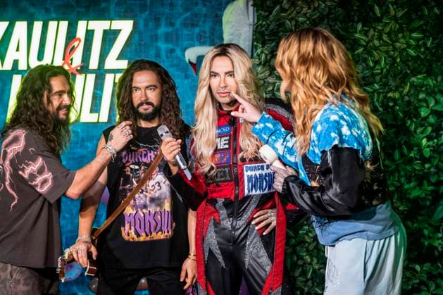 ABB WACHSKAULITZ- Bill Kaulitz und Tom Kaulitz die Brueder praesentieren ihre Dobelgaenger aus Wachs bei dem Event Release der Wachsfiguren von Bill und Tom Kaulitz im Madame Tussauds in Berlin am 12.07.2026 Berlin Deutschland *** ABB WACHSKAULITZ: Brothers Bill Kaulitz and Tom Kaulitz present their wax doubles at the unveiling of the wax figures of Bill and Tom Kaulitz at Madame Tussauds in Berlin on July 12, 2026, Berlin, Germany