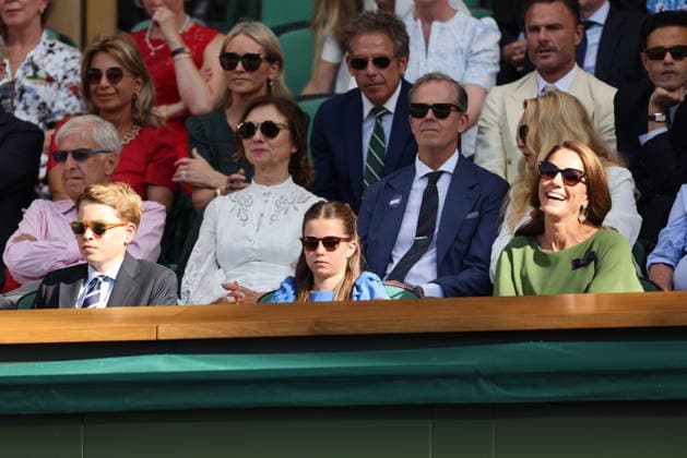 . 12 07 2026. London, United Kingdom. Prince William and Kate Middleton, the Prince and Princess of Wales and their children Prince George and Princess Charlotte at the Mens Singles Final on the last day of the Wimbledon Tennis Championships in London.  xStephenxLockx xi-Imagesx IIM-26902-0096