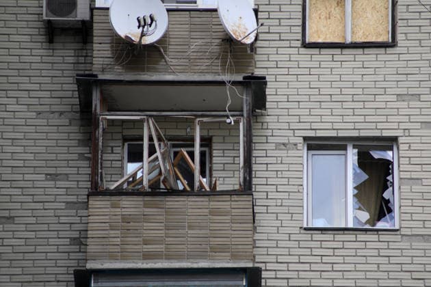 RECORD DATE NOT STATED Broken window panes are seen in a residential building after a Russian ballistic missile attack in the Darnytskyi district of Kyiv, Ukraine, on July 11, 2026. During the night of July 11, Russian forces launched their third ballistic missile attack on Kyiv in a week. Twelve people, including two children aged 10 and 11, were injured (Photo by Yuliia Ovsiannikova Ukrinform) Cleanup underway after Russian attack in Darnytskyi district of Kyiv  Copyright: xYuliiaxOvsiannikovax