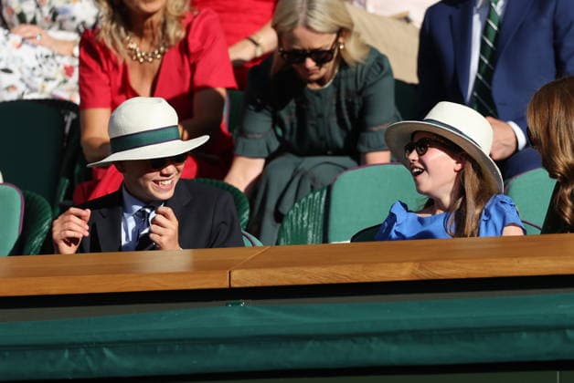 . 12 07 2026. London, United Kingdom. Prince William and Kate Middleton, the Prince and Princess of Wales and their children Prince George and Princess Charlotte at the Mens Singles Final on the last day of the Wimbledon Tennis Championships in London.  xStephenxLockx xi-Imagesx IIM-26902-0122