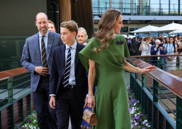 The Prince and Princess of Wales Attend the Gentleman™s Singles Final 12 07 2026. Wimbledon, UK. The Princess of Wales, Patron of the All England Lawn Tennis and Croquet Club, Prince George and The Prince of Wales during the Gentlemen s Singles Final of The Championships, Wimbledon., Credit:Andrew Parsons Kensington Palace B66 Avalon United Kingdom, England, Wimbledon  Copyright: xAndrewxParsonsx xKensingtonxPalacex xB66x xAvalonx 1116182899
