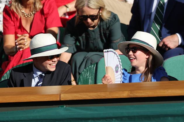 . 12 07 2026. London, United Kingdom. Prince William and Kate Middleton, the Prince and Princess of Wales and their children Prince George and Princess Charlotte at the Mens Singles Final on the last day of the Wimbledon Tennis Championships in London.  xStephenxLockx xi-Imagesx IIM-26902-0126
