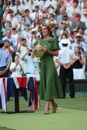 . 12 07 2026. London, United Kingdom. Prince William and Kate Middleton, the Prince and Princess of Wales and their children Prince George and Princess Charlotte at the Mens Singles Final on the last day of the Wimbledon Tennis Championships in London.  xStephenxLockx xi-Imagesx IIM-26902-0150