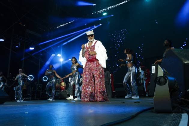 Picture taken during a concert of Koffi Olomide, at the Koning Boudewijnstadion Stade Roi Baudouin, in Brussels, Sunday 12 July 2026.  NICOLASxMAETERLINCK 181025873