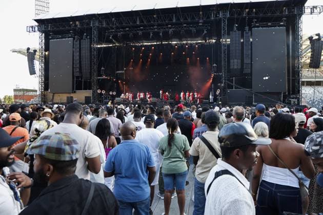 Spectators pictured during a concert of Koffi Olomide, at the Koning Boudewijnstadion Stade Roi Baudouin, in Brussels, Sunday 12 July 2026.  NICOLASxMAETERLINCK 181025901