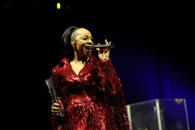 Terry Ellis von der Band En Vogue bei einem Konzert in der Uber Eats Music Hall in Berlin, 12. Juli 2026. En Vogue Konzert Berlin *** Terry Ellis of the band En Vogue at a concert at the Uber Eats Music Hall in Berlin, July 12, 2026 En Vogue Concert Berlin