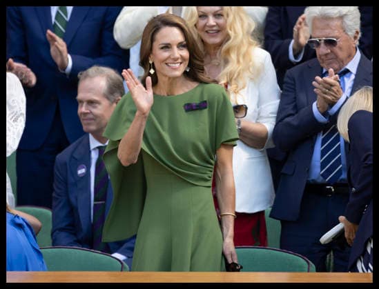 . 12 07 2026. London, United Kingdom Kate Middleton, the Princess of Wales , arriving in the Royal Box for the Mens Singles Final at the Wimbledon Tennis Championships in London.  xStephenxLockx xi-Imagesx IIM-26902-0238