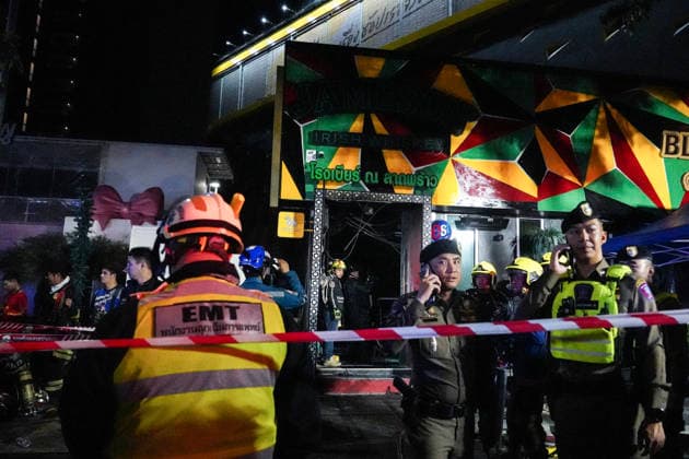 Bangkok Pub Fire Kills At Least 27 People Members of emergency personnel work at the site of a deadly fire at a pub in Bangkok, Thailand, on July 13, 2026. A large fire engulfs a pub in Bangkok early on Monday morning local time, resulting in the deaths of at least 27 people before firefighters bring the blaze under control, according to officials. Bangkok Bangkok Thailand  Copyright: xAnusakxLaowilasx originalFilename: laowilas-notitle260713_npa4w.jpg