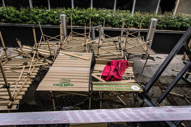 Fire at Bangkok pub kills 27, leaves 22 in critical condition BANGKOK, THAILAND – JULY 13: A view of the damage at a pub following a deadly fire in Bangkok s Chatuchak district, Thailand, on July 13, 2026. At least 27 people were killed and 63 others injured, including 22 in critical condition, after a fire rapidly engulfed the crowded nightlife venue shortly before midnight. Authorities said most victims died from smoke inhalation, while the cause of the blaze remains under investigation. Wissarut Weerasopon Anadolu Bangkok Thailand. Editorial use only. Please get in touch for any other usage.  Copyright: x2026xAnadoluxWissarutxWeerasoponx
