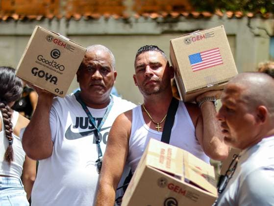 Aid organization distributes relief supplies in La Guaira LA GUAIRA, VENEZUELA JULY 13, 2026: Volunteers from Global Empowerment Mission (GEM) distribute non-perishable food, bottled water and essential relief supplies to residents of Naiguata parish in La Guaira state, Venezuela, following the recent earthquake that affected the region. Humanitarian assistance continues as communities recover from the disaster. La Guaira Venezuela (Bolivarian Republic of) Copyright: x xmarioxfloresx xJNAxPressx