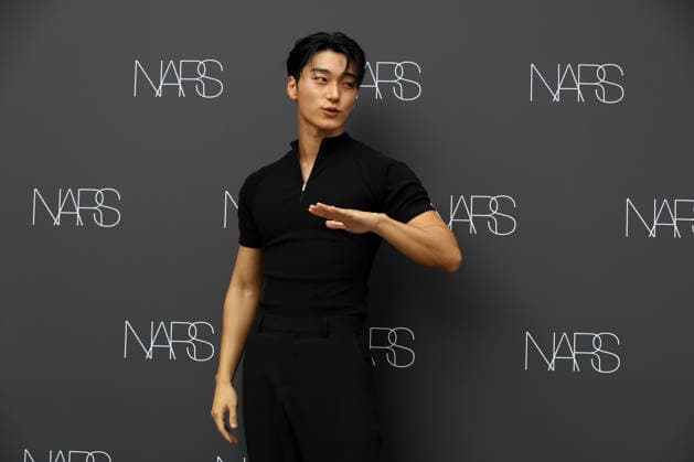 k-pop and film stars attend nars beauty pop-up in seoul, South Korea San of South Korean boy band ATEEZ poses during a pop-up store event for NARS Insatiable Liquid Blush at Musinsa Megastore Seongsu in Seoul, South Korea, on July 13, 2026. Seoul South Korea  Copyright: xMatrixxImages JungxUi-Chelx