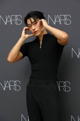k-pop and film stars attend nars beauty pop-up in seoul, South Korea San of South Korean boy band ATEEZ poses during a pop-up store event for NARS Insatiable Liquid Blush at Musinsa Megastore Seongsu in Seoul, South Korea, on July 13, 2026. Seoul South Korea  Copyright: xMatrixxImages JungxUi-Chelx