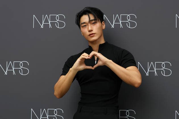 k-pop and film stars attend nars beauty pop-up in seoul, South Korea San of South Korean boy band ATEEZ poses during a pop-up store event for NARS Insatiable Liquid Blush at Musinsa Megastore Seongsu in Seoul, South Korea, on July 13, 2026. Seoul South Korea  Copyright: xMatrixxImages JungxUi-Chelx