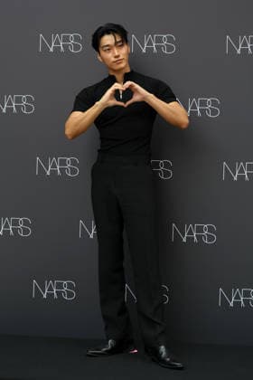 k-pop and film stars attend nars beauty pop-up in seoul, South Korea San of South Korean boy band ATEEZ poses during a pop-up store event for NARS Insatiable Liquid Blush at Musinsa Megastore Seongsu in Seoul, South Korea, on July 13, 2026. Seoul South Korea  Copyright: xMatrixxImages JungxUi-Chelx