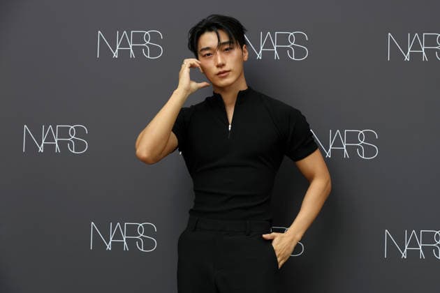k-pop and film stars attend nars beauty pop-up in seoul, South Korea San of South Korean boy band ATEEZ poses during a pop-up store event for NARS Insatiable Liquid Blush at Musinsa Megastore Seongsu in Seoul, South Korea, on July 13, 2026. Seoul South Korea  Copyright: xMatrixxImages JungxUi-Chelx