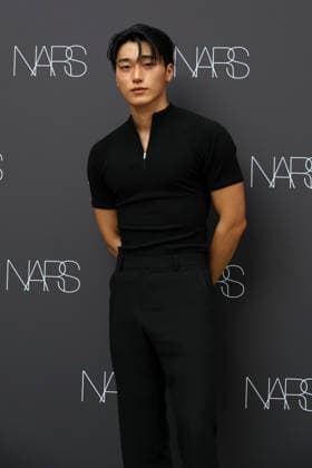 k-pop and film stars attend nars beauty pop-up in seoul, South Korea San of South Korean boy band ATEEZ poses during a pop-up store event for NARS Insatiable Liquid Blush at Musinsa Megastore Seongsu in Seoul, South Korea, on July 13, 2026. Seoul South Korea  Copyright: xMatrixxImages JungxUi-Chelx