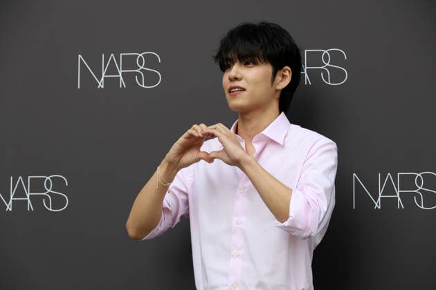 k-pop and film stars attend nars beauty pop-up in seoul, South Korea Wonpil of South Korean boy band DAY6 poses during a pop-up store event for NARS Insatiable Liquid Blush at Musinsa Megastore Seongsu in Seoul, South Korea, on July 13, 2026. Seoul South Korea  Copyright: xMatrixxImages JungxUi-Chelx
