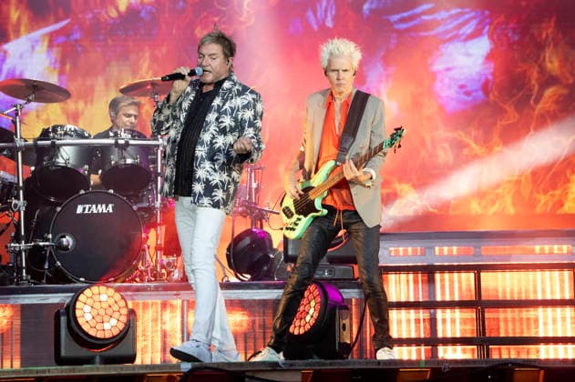 Roger Taylor, Simon Le Bon und John Taylor von Duran Duran live auf dem Musikfestival Moon&Stars 2026 auf der Piazza Grande. Locarno, 12.07.2026 *** Roger Taylor, Simon Le Bon, and John Taylor of Duran Duran performing live at the Moon Stars 2026 music festival on Piazza Grande in Locarno, July 12, 2026 Foto:xA.xRaemyx xFuturexImagex duran_6715