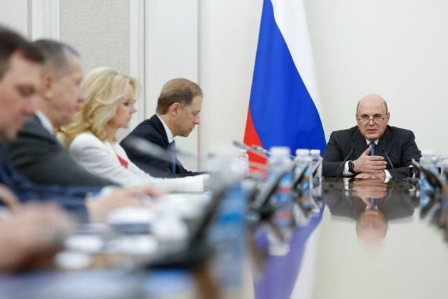 Russia Mishustin Deputies 9204667 13.07.2026 Russian Prime Minister Mikhail Mishustin chairs a meeting with his deputies in Moscow, Russia. Dmitry Astakhov Sputnik Moscow Russia  Copyright: xDmitryxAstakhovx