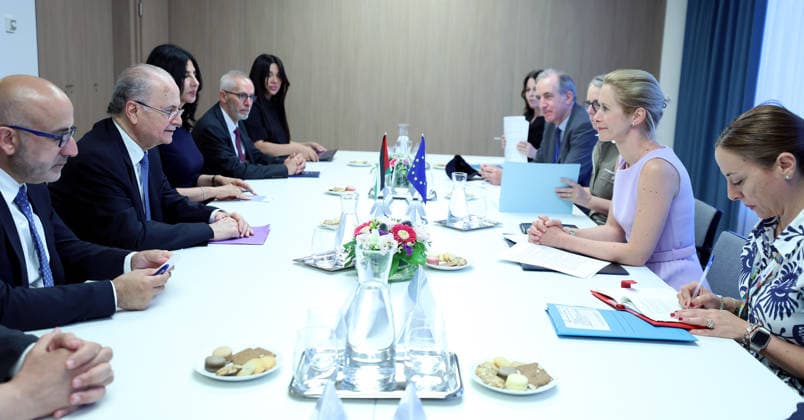 Palestinian prime minister meets EU foreign policy chief in Brussels Palestinian Prime Minister Mohammad Mustafa meets European Union High Representative for Foreign Affairs and Security Policy and Vice-President of the European Commission Kaja Kallas in Brussels, Belgium, on July 12, 2026. Photo by Prime Minister Office apaimages Ramallah West Bank Palestinian Territory 120726_Belgium_PMO_00(3) Copyright: xapaimagesxPrimexMinisterxOfficex xapaimagesx