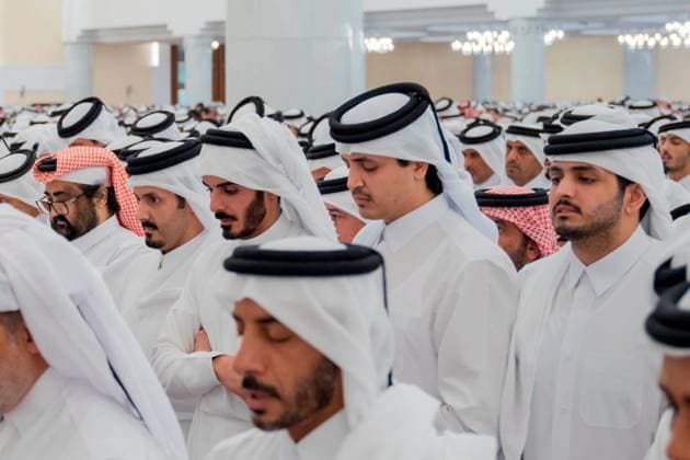 Qatari emir performs funeral prayer for former emir in Doha Qatar s Emir Sheikh Tamim bin Hamad Al Thani performs the funeral prayer for former Emir Sheikh Hamad bin Khalifa Al Thani at Imam Muhammad ibn Abd al-Wahhab Mosque in Doha, Qatar, on July 12, 2026. Photo by Emiri Diwan Office apaimages Doha Doha Qatar 120726_Qatar_QPO_00(5) Copyright: xapaimagesxEmirixDiwanxOfficex xapaimagesx