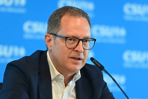 Martin HUBER (Generalsekretaer der CSU), Einzelbild,angeschnittenes Einzelmotiv,Portraet,Portrait,Porträt. Pressekonferenz im Anschluss an die Vorstandssitzung des CSU Praesidiums in der CSU Landesleitung in Muenchen am 13.07.2026 *** Martin HUBER, Secretary General of the CSU; single image, cropped close-up, portrait; press conference following the meeting of the CSU Presidium at the CSU State Headquarters in Munich on July 13, 2026