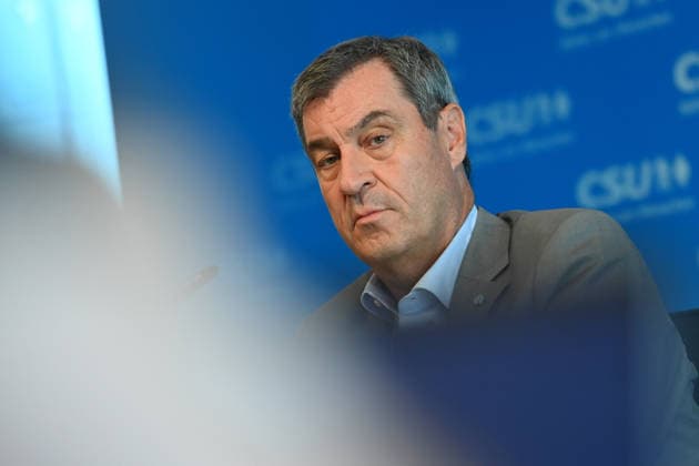 Markus SOEDER (Ministerpraesident Bayern und CSU Vorsitzender), Einzelbild,angeschnittenes Einzelmotiv,Portrait,Portraet. Pressekonferenz im Anschluss an die Vorstandssitzung des CSU Praesidiums in der CSU Landesleitung in Muenchen am 13.07.2026 *** Markus SOEDER, Minister-President of Bavaria and CSU Chairman, single image, cropped close-up, portrait, portrait taken at a press conference following the CSU Presidium Executive Committee meeting at the CSU State Headquarters in Munich on July 13, 2026