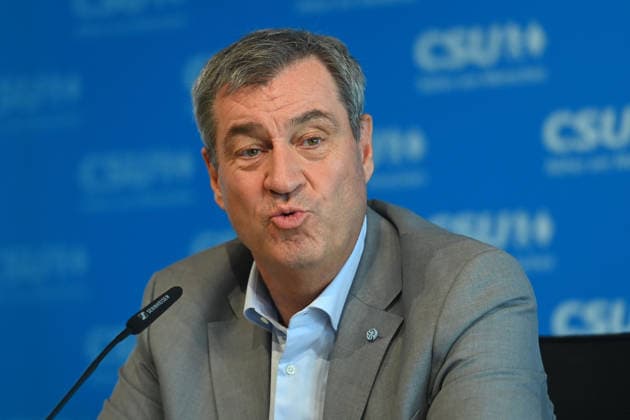 Markus SOEDER (Ministerpraesident Bayern und CSU Vorsitzender), Einzelbild,angeschnittenes Einzelmotiv,Portrait,Portraet. Pressekonferenz im Anschluss an die Vorstandssitzung des CSU Praesidiums in der CSU Landesleitung in Muenchen am 13.07.2026 *** Markus SOEDER, Minister-President of Bavaria and CSU Chairman, single image, cropped close-up, portrait, portrait taken at a press conference following the CSU Presidium Executive Committee meeting at the CSU State Headquarters in Munich on July 13, 2026