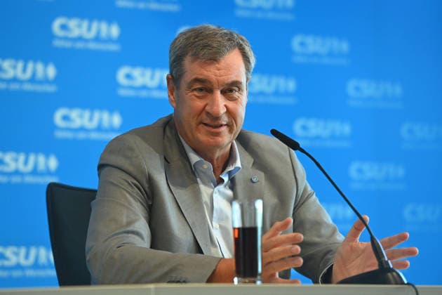 Markus SOEDER (Ministerpraesident Bayern und CSU Vorsitzender),Gestik, Einzelbild,angeschnittenes Einzelmotiv,Portrait,Portraet. Pressekonferenz im Anschluss an die Vorstandssitzung des CSU Praesidiums in der CSU Landesleitung in Muenchen am 13.07.2026 *** Markus SOEDER, Minister-President of Bavaria and CSU Chairman, gesture, single frame, cropped close-up, portrait,Portrait: Press conference following the meeting of the CSU Presidium at the CSU State Headquarters in Munich on July 13, 2026
