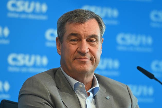 Markus SOEDER (Ministerpraesident Bayern und CSU Vorsitzender), Einzelbild,angeschnittenes Einzelmotiv,Portrait,Portraet. Pressekonferenz im Anschluss an die Vorstandssitzung des CSU Praesidiums in der CSU Landesleitung in Muenchen am 13.07.2026 *** Markus SOEDER, Minister-President of Bavaria and CSU Chairman, single image, cropped close-up, portrait, portrait at a press conference following the meeting of the CSU Executive Committee at the CSU State Headquarters in Munich on July 13, 2026