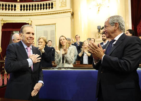 Edmundo González and María Corina Machado Receive the 34th Coexistence Award in the Senate Venezuelan opposition leader Edmundo González during the awards ceremony for the 34th Coexistence Award, on July 13, 2026, in Madrid, Spain. This solemn institutional ceremony served to present the Professor Manuel Broseta Foundation Award to Venezuela’s president-elect, Edmundo González Urrutia, and to the leader of the democratic opposition and Nobel Peace Prize laureate, María Corina Machado Parisca, in recognition of their defense of freedom, the peaceful path toward institutional transition, and the protection of democratic values in the Latin American country. JULY 13, 2026 Marta Ferná Madrid Madrid, Spain  Copyright: xMartaxFernandezx 7662151