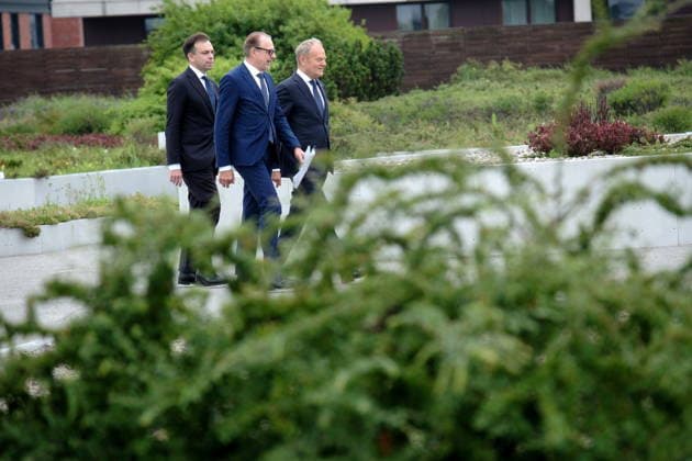 RECORD DATE NOT STATED Warszawa CNK 13.07.2026 Ogloszenie przez Donalda Tuska siedziby Centrum Europejskiej Agencji Kosmicznej w Polsce Warsaw, Copernicus Science Centre, July 13, 2026: Announcement by Donald Tusk regarding the location of the European Space Agency centre in Poland N Z Andrzej Domanski, Josef Aschbacher, Donald Tusk FOT.TEDI NEWSPIX.PL NEWSPIX.PL --- newspix.pl 