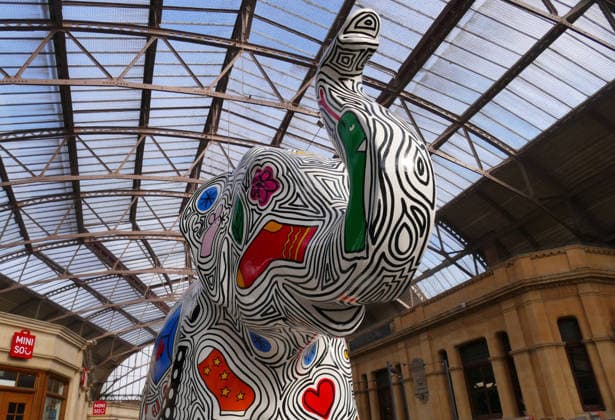 News Bilder des Tages Trunks Across The Thames Ellie Pants decorated with underwear in Windsor Old Station. Trunks across the Thames is Thames Hospice™s very first art trail which will see businesses, schools, community groups and artists unite to create a free, fun, family-friendly trail of discovery for the local community to explore and enjoy. The majestic herd will be marching between 13th July to 13th September 2026! The herd of individually designed magnificent elephant sculptures will bring vibrancy, colour and creative artistry, transforming the streets, parks and open spaces of Slough, Eton and Windsor into a glorious open-air gallery., Credit:Geoffrey Swaine Geoff Swaine - B4563 Avalon UK, Berkshire, Windsor  Copyright: xGeoffreyxSwainex xGeoffxSwainex-xB4563x xAvalonx 1116315573