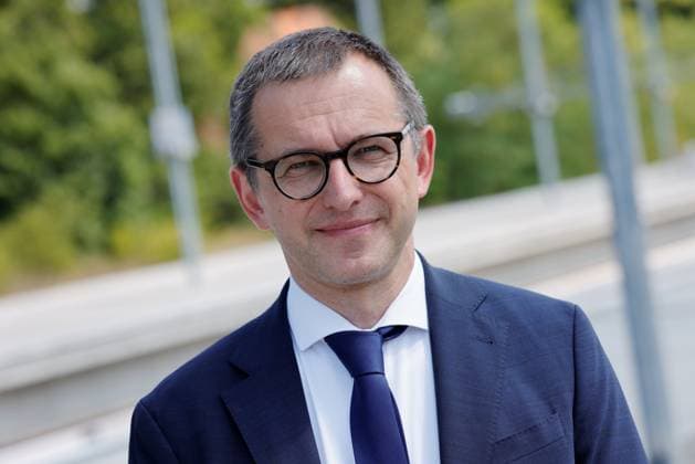 Dr. Philipp Julius Siegfried Nagl , Vorstandsvorsitzender der DB InfraGO AG, Deutschland, Berlin, Rede StS in BMV Stutz zur Einweihungsfeier zukunftsfähiger Bahnhof Berlin Olympiastadion *** Dr. Philipp Julius Siegfried Nagl, CEO of DB InfraGO AG, Germany, Berlin; speech by State Secretary Stutz at the inauguration ceremony for the sustainable Berlin Olympiastadion train station