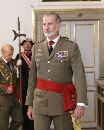 13-07-2026 King Felipe during an audience with Grupo de Generales de Division, Grupo de Coroneles y Capitanes de Navio in Madrid. Â  Copyright: xPPEx
