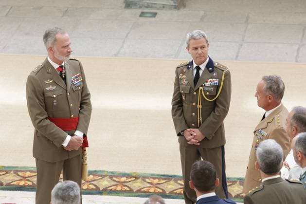 Entertainment Bilder des Tages 13-07-2026 King Felipe during an audience with Grupo de Generales de Division, Grupo de Coroneles y Capitanes de Navio in Madrid. Â  Copyright: xPPEx