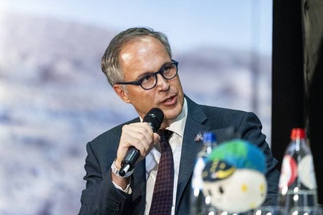 NOORDWIJK - Daniel Neuenschwander (Director of Human and Robotic Exploration ESA) during a press conference at ESTEC, the Dutch facility of the European Space Agency ESA. The four astronauts flew around the moon in April during the Artemis II flight. LINA SELG ANP netherlands out - belgium out  Copyright: xx x563461647x originalFilename: 563461647.jpg
