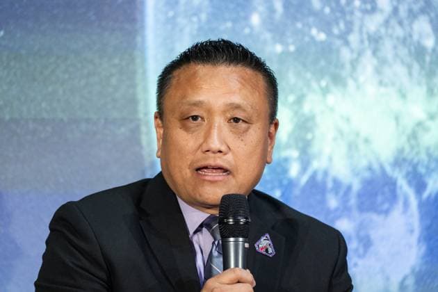 NOORDWIJK - Howard Hu (NASA Orion Project manager) during a press conference at ESTEC, the Dutch facility of the European Space Agency (ESA). The four astronauts flew around the moon in April during the Artemis II flight. LINA SELG ANP netherlands out - belgium out  Copyright: xx x563461657x originalFilename: 563461657.jpg